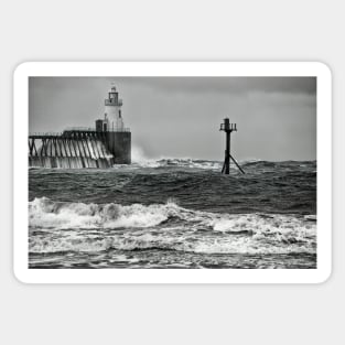 Rough Sea in Northumberland Sticker